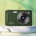 Fotocamera video digitale compatta da 64 MP 4K con messa a fuoco automatica rilevamento facciale schermo da 2,4 pollici e zoom 18X batteria ricaricabile.
