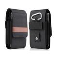 Custodia per telefono cellulare con doppia tasca verticale clip da cintura custodia in tessuto Oxford borsa sportiva per telefono cellulare design a doppia divisione organizer per power bank auricolari e porta carte