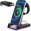 Caricabatterie wireless portatile multifunzionale 5 in 1 da tavolo pieghevole a carica rapida