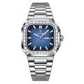 Montre à quartz pour homme minimaliste décontractée affaires mode calendrier lumineux date semaine étanche acier