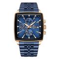 Montre-bracelet à quartz rectangulaire pour homme REWARD Montre de sport d'affaires de luxe Aiguilles lumineuses Étanche