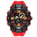 Montres-bracelets militaires SMAEL pour hommes double fuseau horaire étanches chronomètre 50 m montres de sport