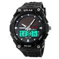 SKMEI Montres de sport pour hommes Montre-bracelet militaire numérique à LED solaire Mode Casual Chronographe électronique Horloge en caoutchouc pour hommes