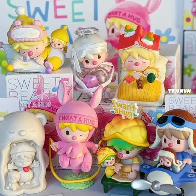Original Sweet Bean I Want A Hugseries Blind Box Kawaii Hot Mystery Box Animefigure Decoration