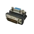 Adattatore convertitore DVI maschio a VGA femmina ad angolo retto da 90 gradi Adattatore convertitore DVI-I 24 + 5 HD Adattatore da 15 pin VGA a DVI 24 + 5