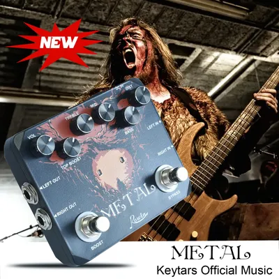 Heavy Metal Distortion Guitar Effect Pedal, Realize the Sounds of Metal, Rock and Punk, Muff Top