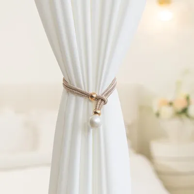 Curtain straps, light luxury high-end pearls, a pair of gauze curtain buckles, tie ties, decorative