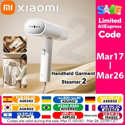 Original XIAOMI MIJIA Handheld Garment Steamer Iron Steam Cleaner for Cloth Home Electric Hanging