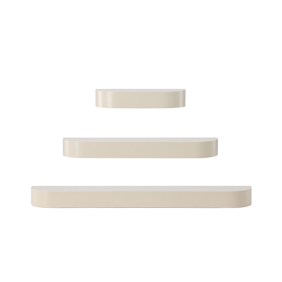 Ebuy24 Glow Wandregal-Set mit 3 beige. Image