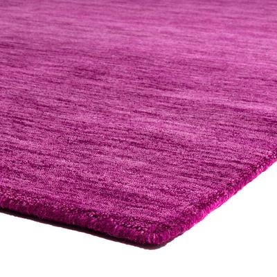Wollteppich MORGENLAND "Uni - Gabbeh Teppich - Softy", lila, B:150cm H:1,6mm L:150cm, Schurwolle, Teppiche, Gabbeh Optik, Uni Farben, reine Wolle, sehr weicher Flor, Wohnzimmer Image