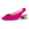Slingpumps GABOR, Damen, Gr. 38, pink, Ziegenveloursleder, unifarben, elegant, Schuhe, Blockabstz, Festtagsschuh, Hochzeitsschuh mit elastischem Riemchen