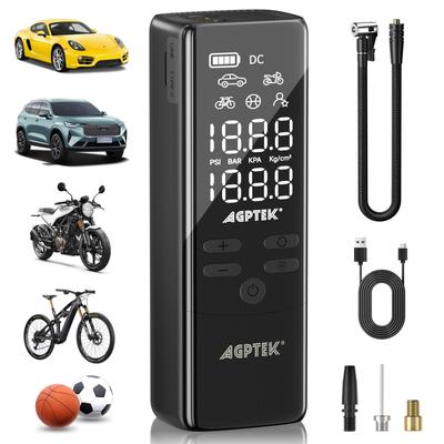 AGPtEK 5 Modes Rechargeable Tire Inflator Portable Air Compressor, 150PSI & 5000mAh