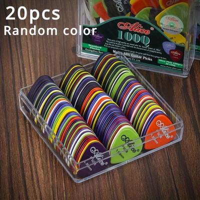 TEMU Alice 20- Guitar Picks Set For Acoustic, Electric Guitars And Bass - Mixed Color Abs Plectrums With Assorted Sizes