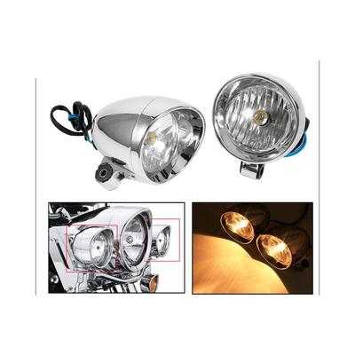2 Stück Motorrad Retro Bullet led Scheinwerfer Zusatzscheinwerfer Nebelscheinwerfer Universal, Image