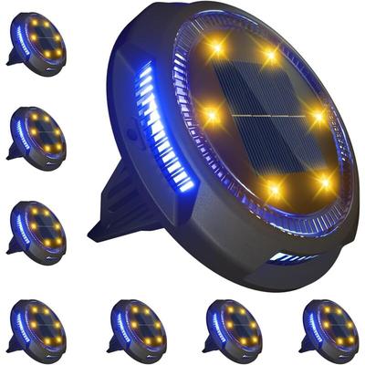 Solar-Bodenleuchte, verbesserte 10 LED 1000 mAh IP65 wasserdichte Gartenleuchten, 14 Stunden Image