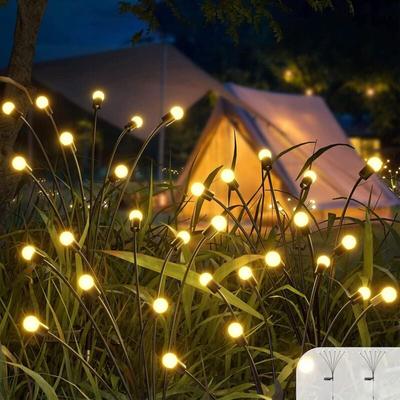 Solarleuchten für draußen, dekorativ, 2er-Pack, 6 LED-Solarlampe für die Gartendekoration im Image