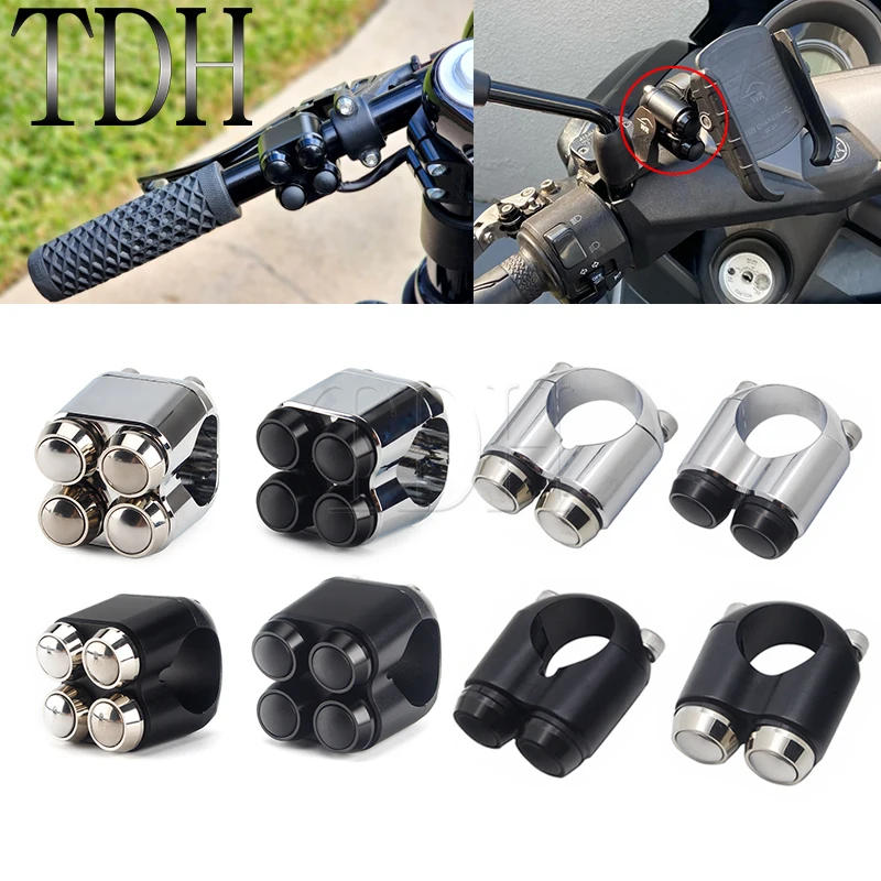 22mm 25mm Lenkersc halter 2-4 Knopf Vintage Blinker Horn Start Dreifach schalter für Harley Softail Street Fat Bob Sportster