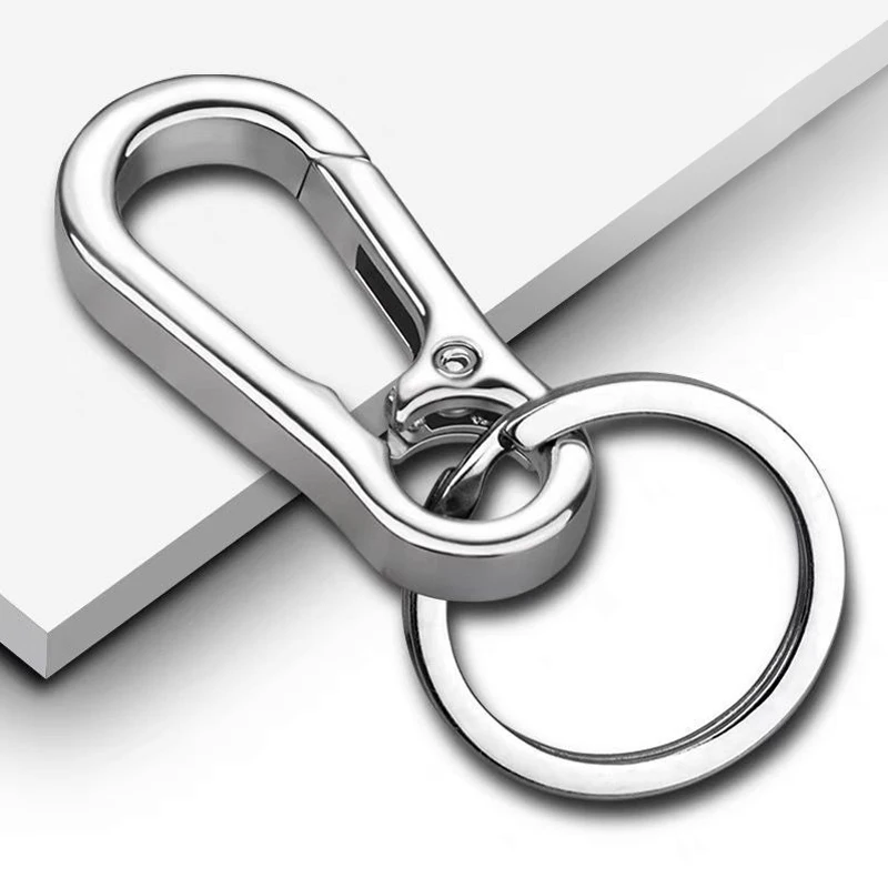 Männer Edelstahl Kürbis Schnalle Klettern Schlüsselbund Taille Gürtel Clip Anti-verloren Schnalle Hängen Schlüssel Ring Auto Dekoration Image