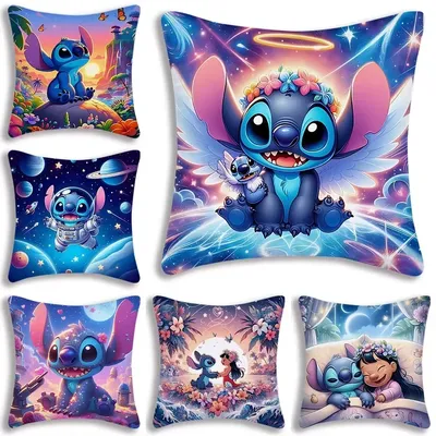 Anime Figur Disneys Nette Stich Kissenbezüge Cartoon Sofa Dekorative Hause doppelseitige Druck Nette Image