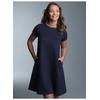 Jerseykleid TRIGEMA "TRIGEMA Kleid in Piqué-Qualität", Damen, Gr. L, US-Größen, blau (navy), 100% Baumwolle, feminin, Kleider