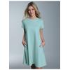 Jerseykleid TRIGEMA "TRIGEMA Kleid in Piqué-Qualität", Damen, Gr. L, US-Größen, blau (gletscher), 100% Baumwolle, feminin, Kleider