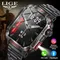 LIGE Neue Militär GPS Smart Uhr Männer Kompass UV Taschenlampe Wasserdichte Outdoor Sport Bluetooth Anruf Smartwatch Für Huawei Xiaomi