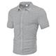 Per uomo Camicia Camicia Estiva Camicia casual Camicia da Spiaggia Camicia con Bottoni Nero Bianco Borgogna Blu marino Kaki Manica Corta Semplice Colletto a Camicia Vacanza Camicia hawaiana Tasca