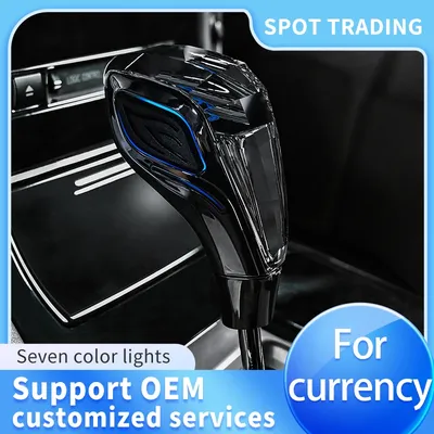 Crystal Gear Shift Knob LED Universal Black Titanium Color Suitable For Toyota, Kia, Mitsubishi, Lexus, Chevrolet, Honda, Nissan