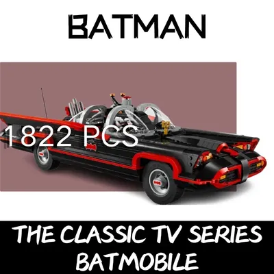 Classic TV Series 1822Pcs Batmobile Sport Car Model Christmas Birthday Gifts Home Decoration For