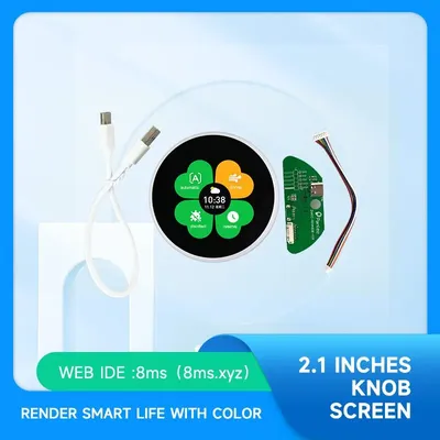 2.1 inch rotary screen lcd IPS displays wall switch based on ESP32S3 display for smart home 480*480