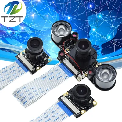 OV5647 5MP Raspberry Pi 4 Night Vision Fisheye Camera 70/95/160 Degree Focal Adjustable Camera for