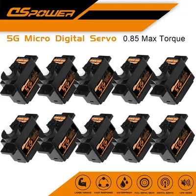 DSpower 1/5/10/20Pcs 5g Micro Digital Servo Mini Servos for SCX24 RC Car WLtoys k969 k989 k999 Mini