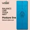 ‌68cm PU & Natural Rubber Yoga Mat - 5mm Non-Slip Fitness Mat with Alignment Guide Lines for Studios/Home Gyms‌ ‌