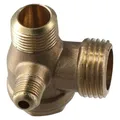 Valvola di ritegno del compressore d'aria filettata maschio in ottone a 3 porte pneumatica centrale, G1/8x G3/8x G1/2