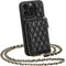 Étui de téléphone en fil à broder diamant, sac à bandoulière avec chaîne pour cartes, portable pour