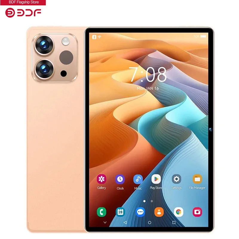 Nuovo Tablet PC Android 13 da 10.1 pollici 4 GB RAM 64 GB ROM Doppia fotocamera Octa Core Dual SIM 3G Telefonata BT Wi-Fi Tablet