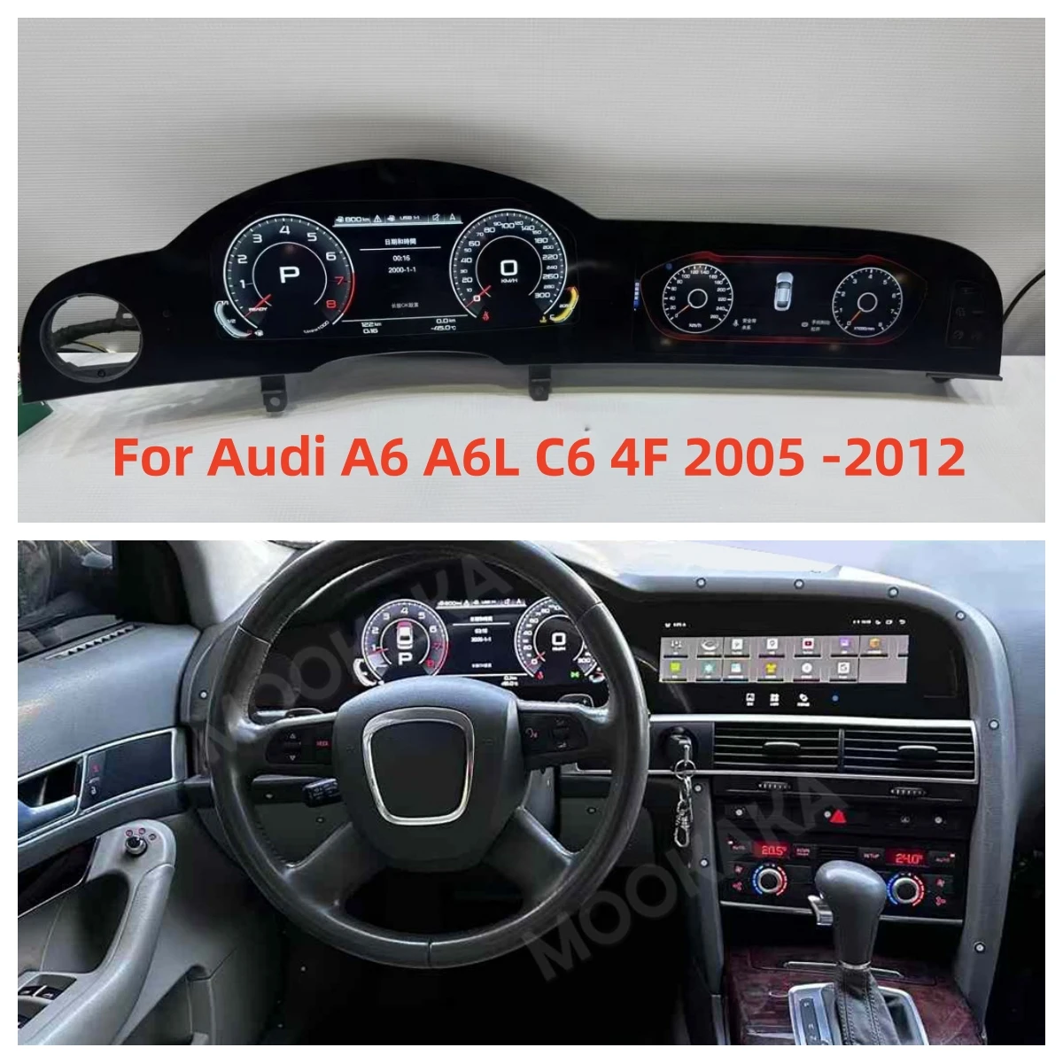 Per Audi A6 A6L C6 4F 2005 - 2012 Auto LCD Cruscotto Digital Cluster Virtual Cockpit Android Auto Radio Senza Fili Carplay Autoradio
