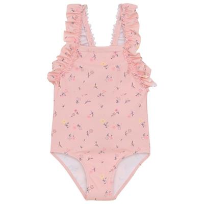 Color Kids - Kid's Swimsuit with Frills AOP - Badeanzug Gr 122 rosa Image