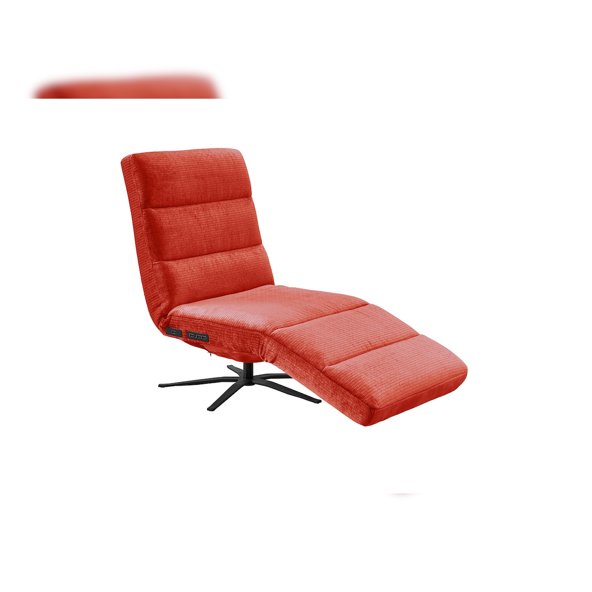 KAWOLA Relaxliege ALINA motorisch Cord Vintage rot Image