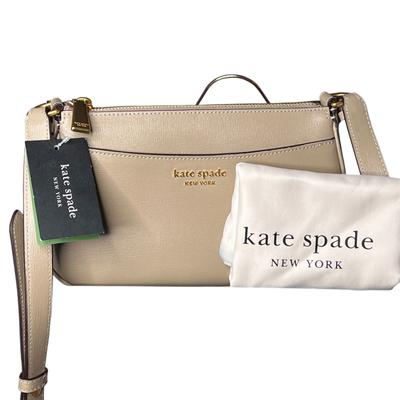 Kate Spade Bags | Kate Spade New York Bleecker Saffiano Leather Small Crossbody Bag | Color: Gold/Tan | Size: Os