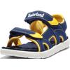 Sandale TIMBERLAND "Perkins Row 2 STRAP SANDAL", Gr. 34, blau (navy, gelb), Synthetik, sportlich, Schuhe, mit Klettverschluss