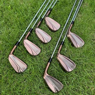 TEMU Yamahero S880 Forged Golf Iron Set 4-pw, Right Hand, Men's, Stainless Steel Head, Steel Shaft, Rubber Grip, S-stiff Flex, Black/golden - Bundle