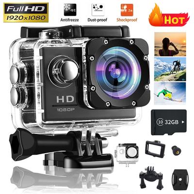 TEMU Fullicam Hd 1080p Action For Beginners - Durable, & With 32gb Memory Card Card, Adjustable Mounts - , Travel & Holidays - Ideal Christmas, Thanksgiving Gift