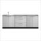NewAge Outdoor Kitchens Stainless Steel 4-Piece Outdoor Kitchen Set with Countertops and Covers
