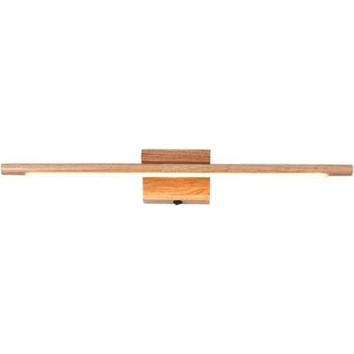 Ymyny - Badezimmerspiegelleuchte Holz mit Schalter Moderne led Innenwandleuchte IP44 wasserdichte Image