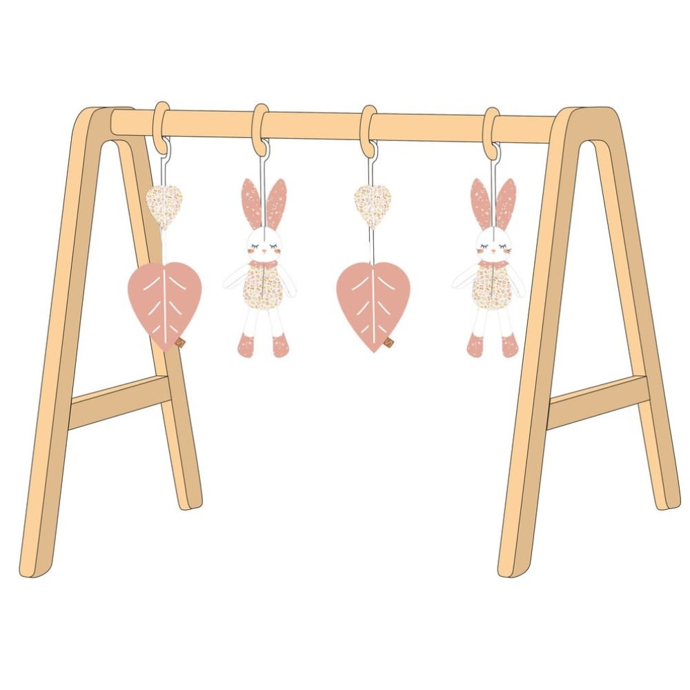 Arco didattico in legno con 4 giocattoli