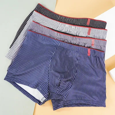 Männer Sexy Streifen Höschen Unterwäsche Sexy Schlüpfer Shorts Mode Unter Tragen Dessous Unterhose Image