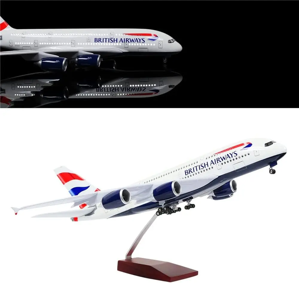 Flugzeug im Maßstab 1:160, Airbus 380 A380, britische Airways, Modellflugzeuge, Harz, Spielzeug, Flugzeug für Kinder, Flugzeug, Luftfahrt-Sammlung Image