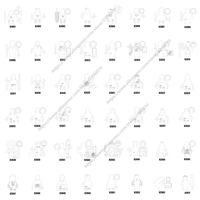 Cartoon Action-figuren Baustein kinder WM6113 WM2147 WM2148 WM2149 WM2150 WM2151 WM2152 WM2153 WM2154 Pädagogisches Spielzeug Image