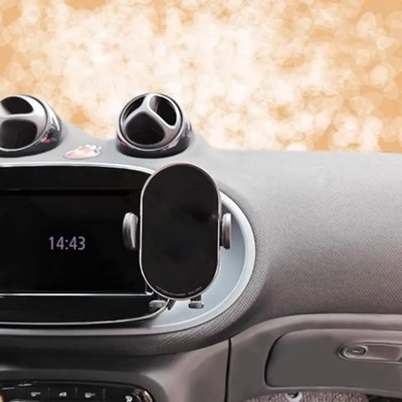 Auto Drahtlose Lade Telefon Halter GPS Mobile Navigation Für Smart 450 451 453 Fortwo Forfour Auto Zubehör Innen Image